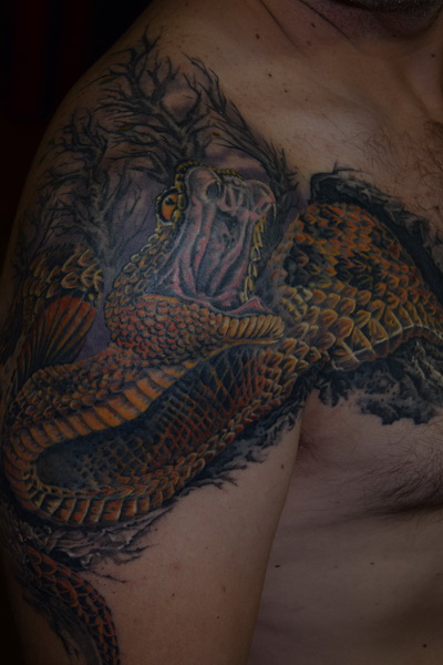 тату змей, татуировка змея 